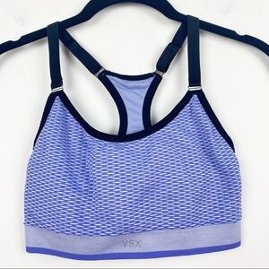VSX VICTORIA'S SECRET SPORT Purple Ribbed Racerback Sports Bra Medium Support XS